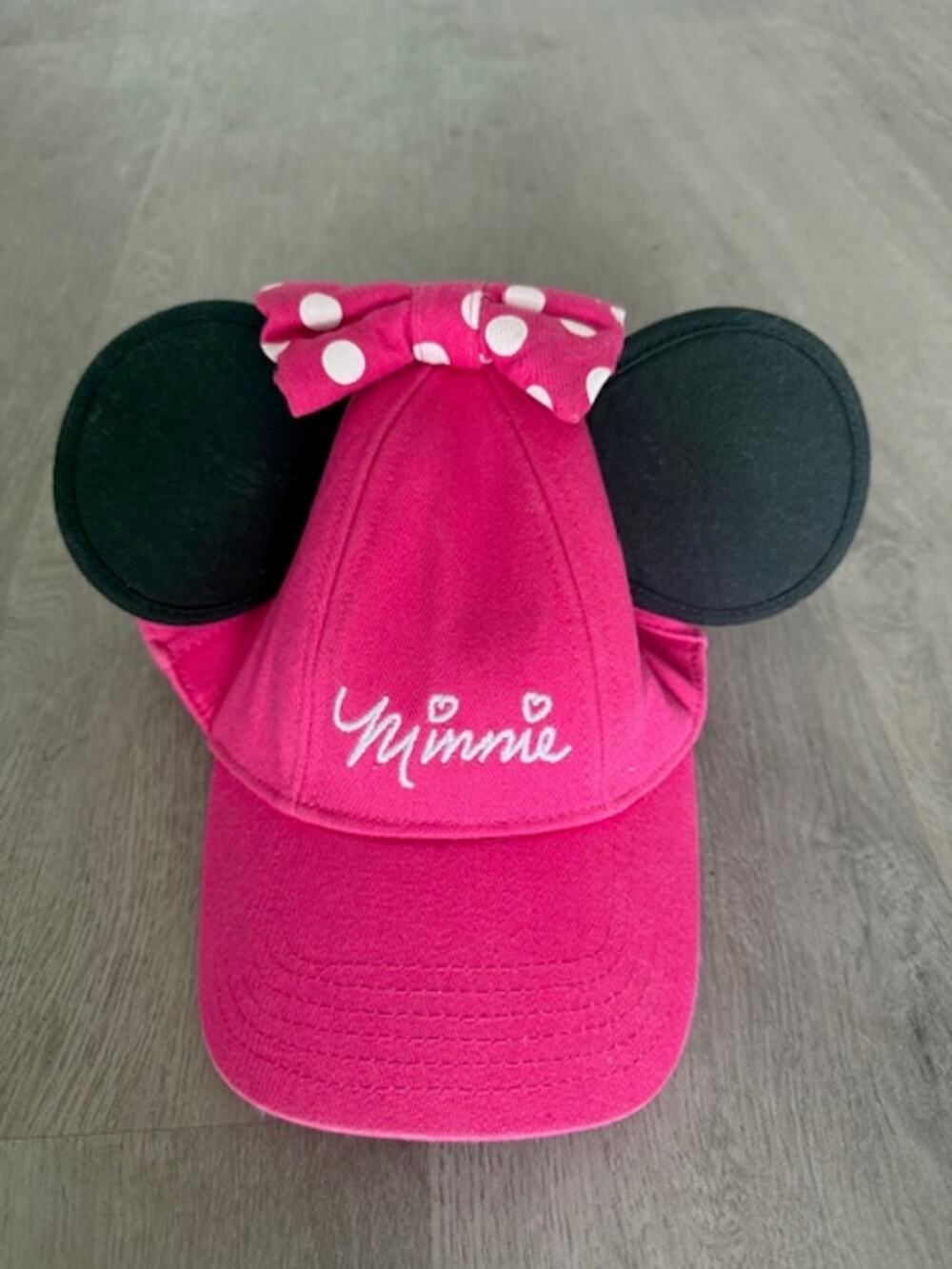 Disney Parks Minnie Mouse Pink Baseball Hat with Ears Bow Youth